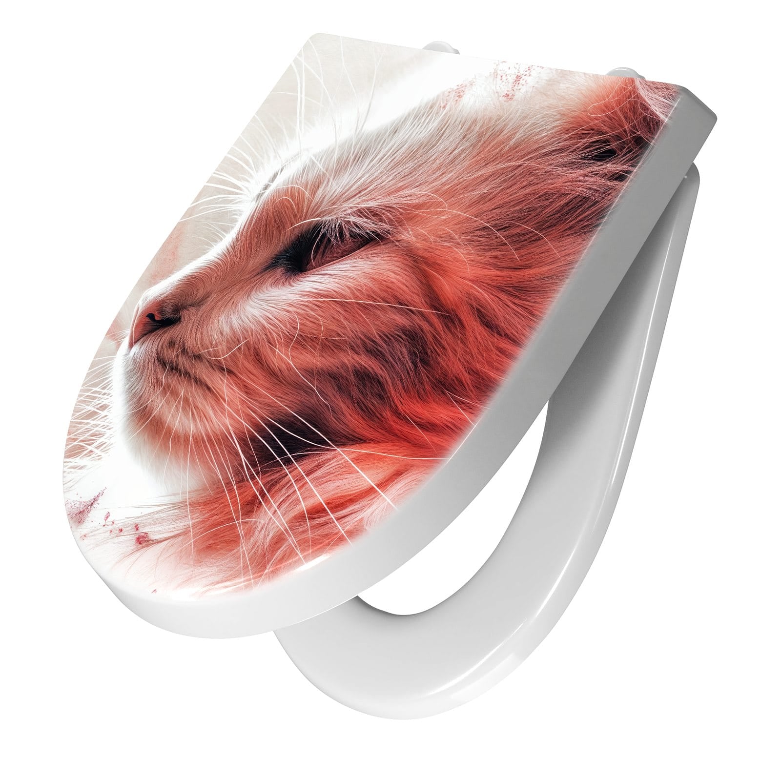 WC-Sitz mit Absenkautomatik Katze Profil Rouge