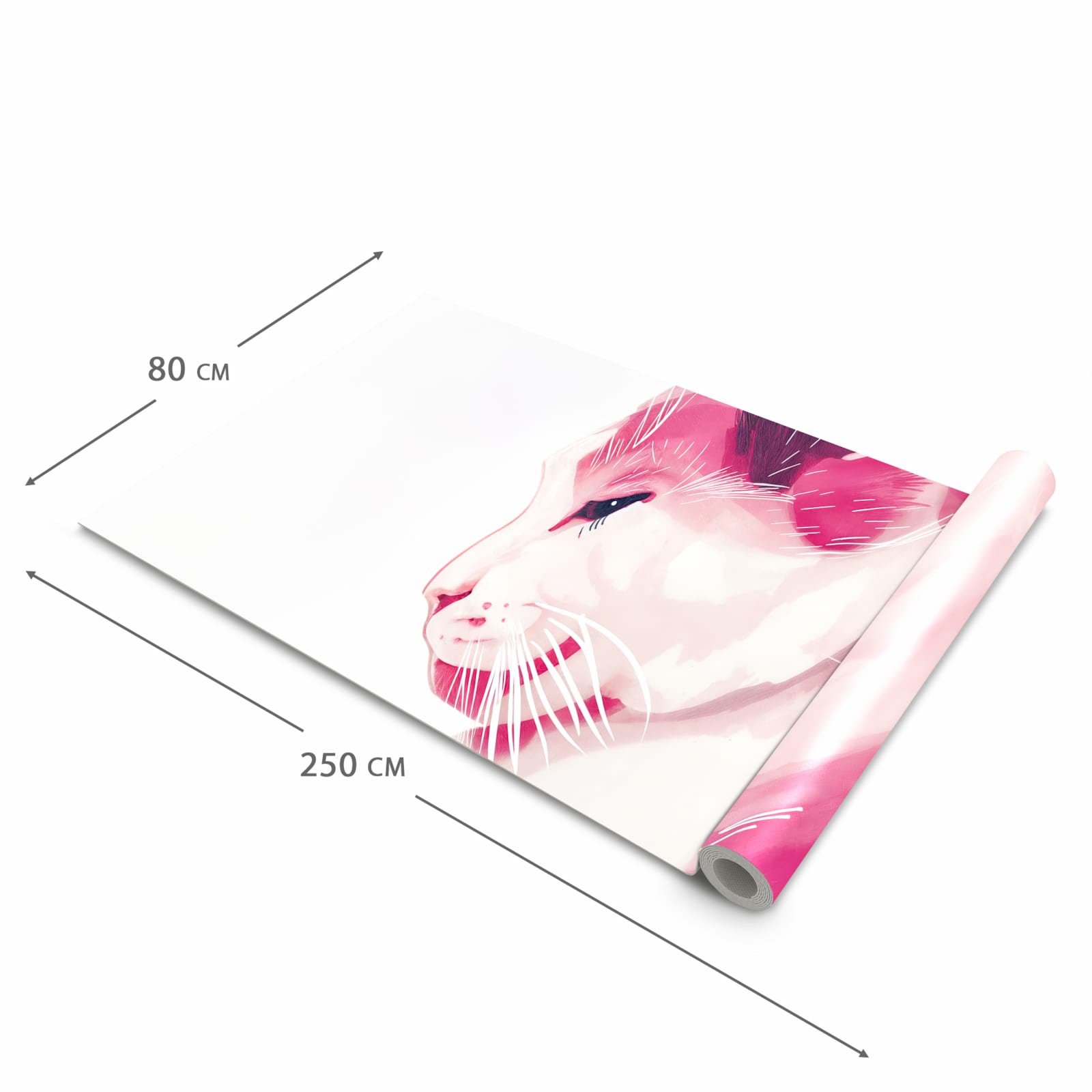 Geräuschdämpfender Läufer für die Küche mit Motiv Katzenportrait in der Größe 60x90 cm
