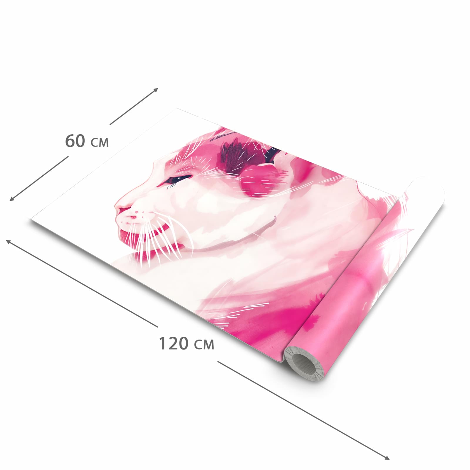 Feuchtigkeitsresistenter Küchenteppich mit Motiv Katzenportrait in der Grösse 60x90 cm