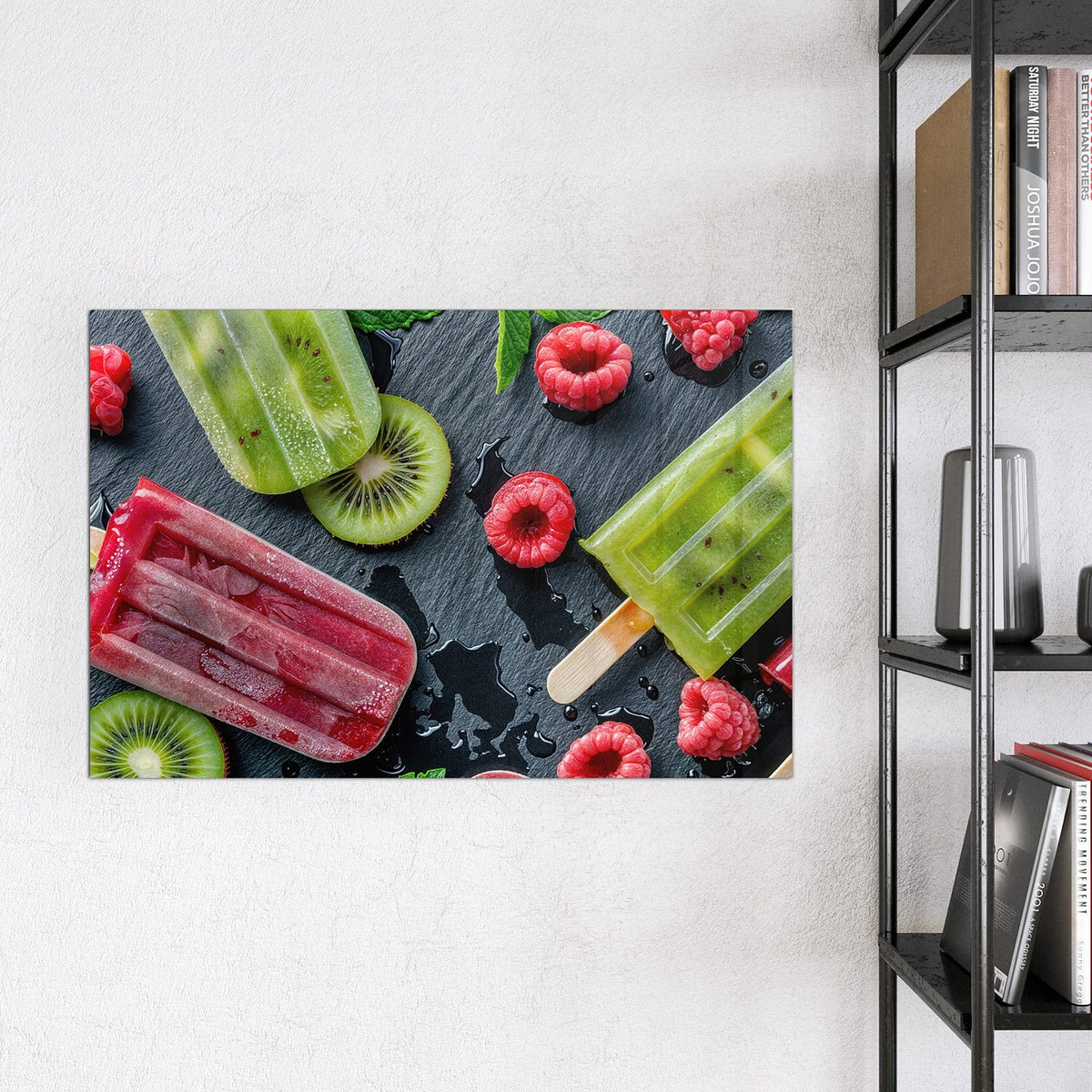 9 Größen – von 30 × 30 bis 120 × 90 cm – Magnettafel - Fruchteis auf Schiefer