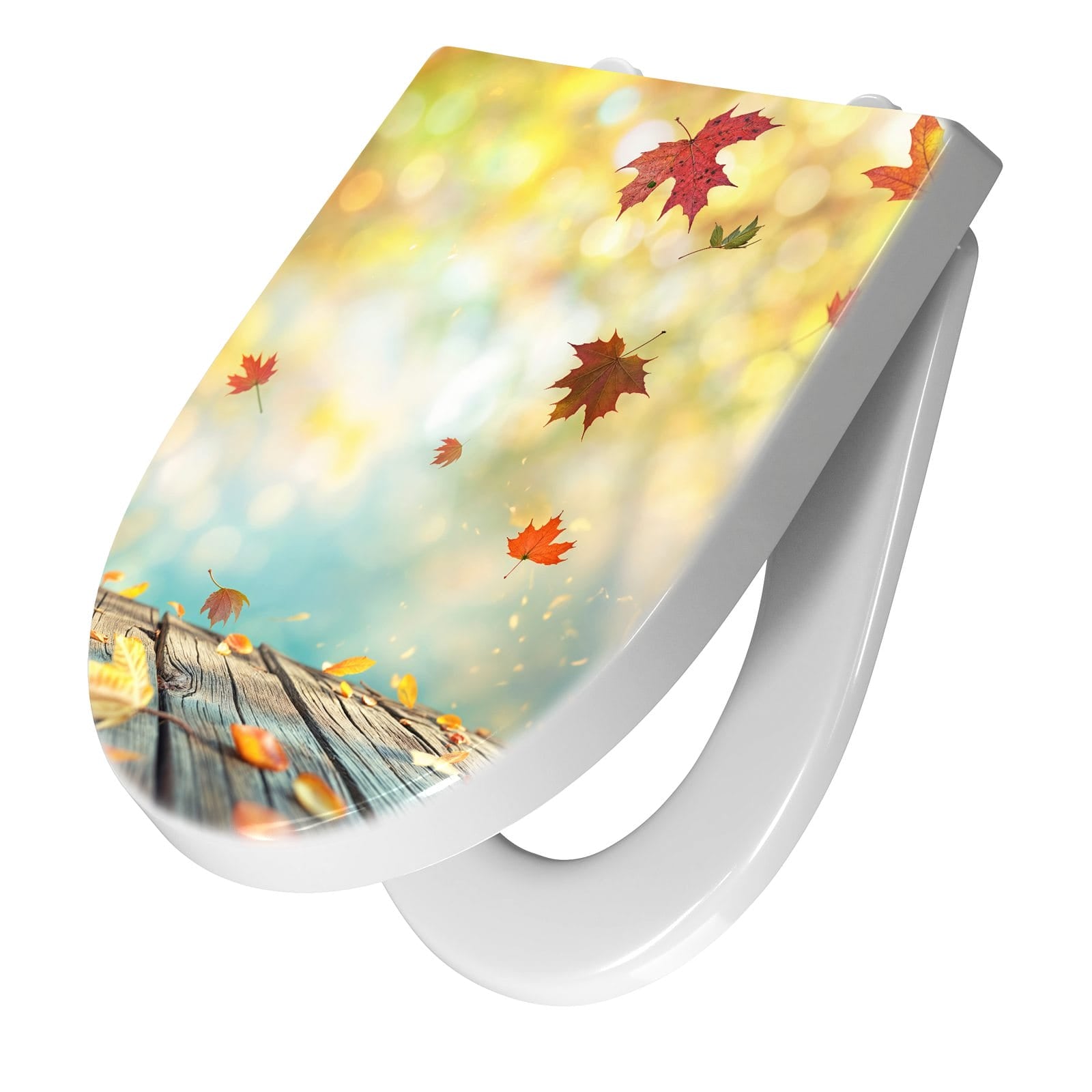 WC-Sitz mit Absenkautomatik Herbstlaub Wald