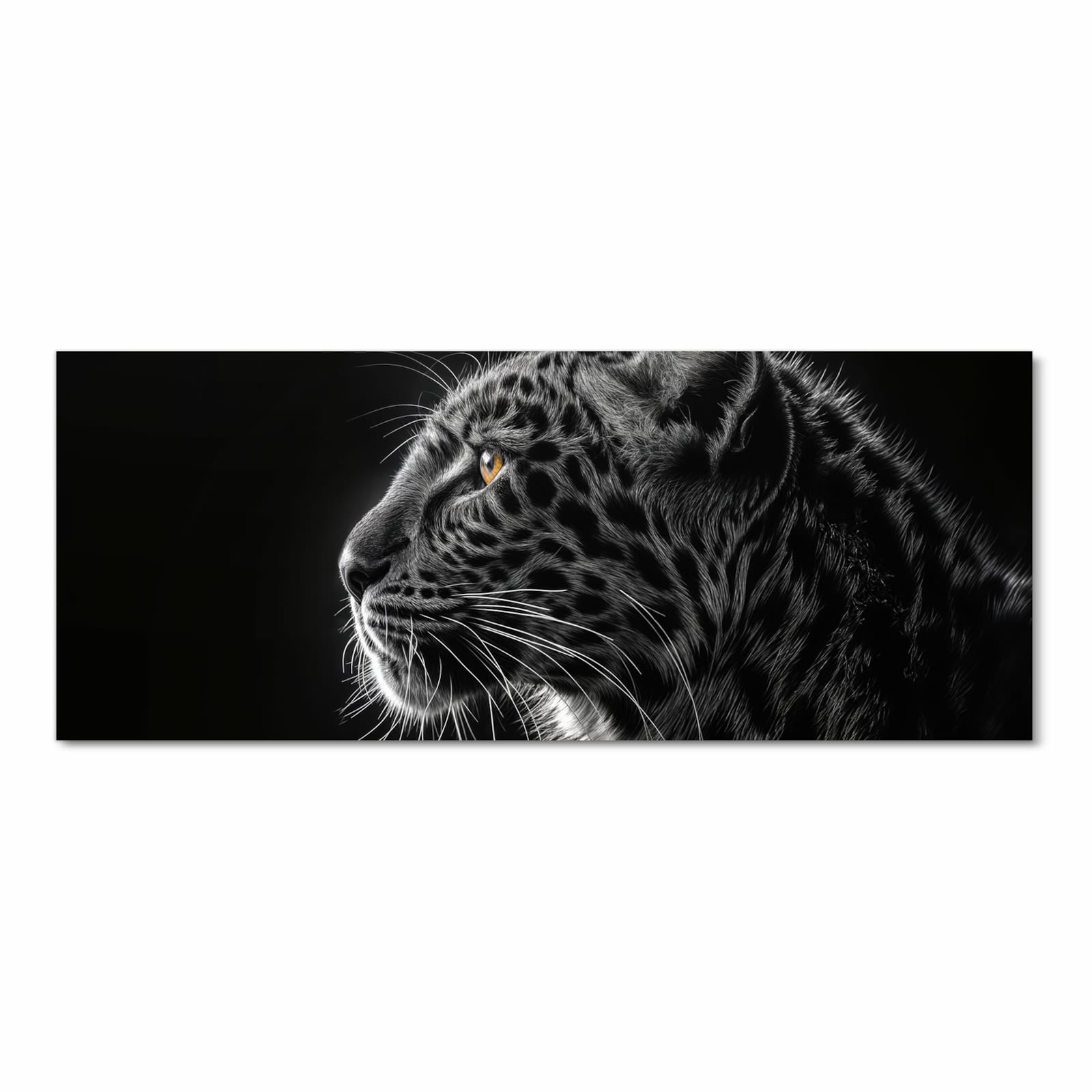 Bodenläufer mit Motiv Leopard Silhouette in Frontansicht für Ordnung & Übersicht