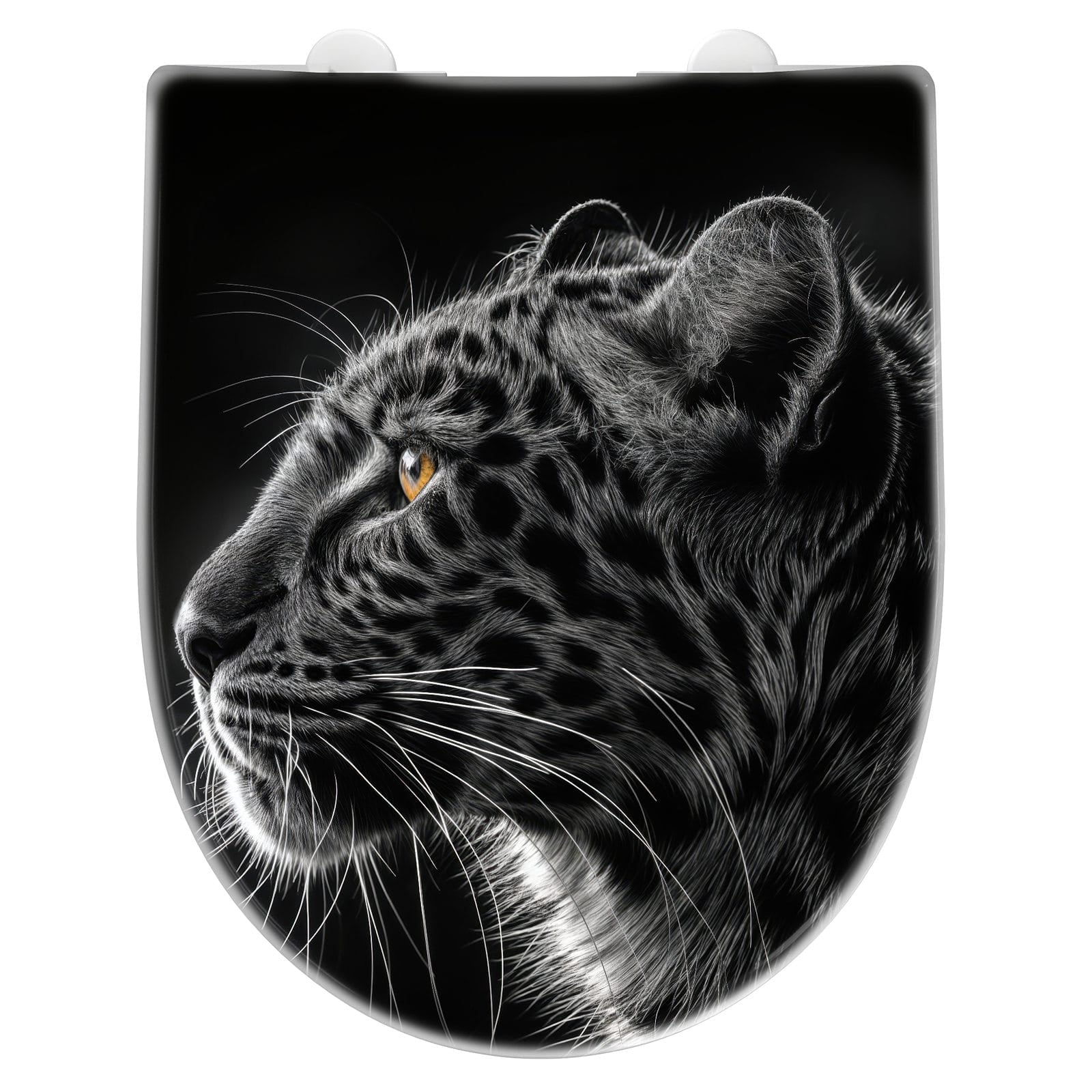 WC-Sitz mit Absenkautomatik Leopard Silhouette