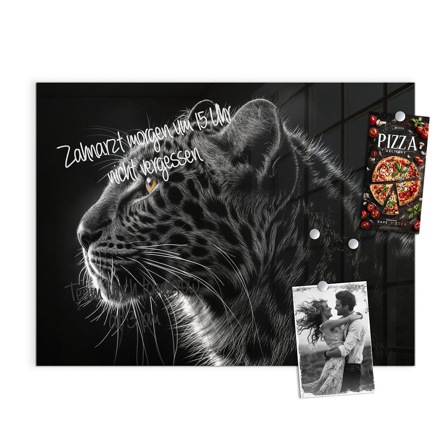 Maße Magnettafel - Leopard im Profil