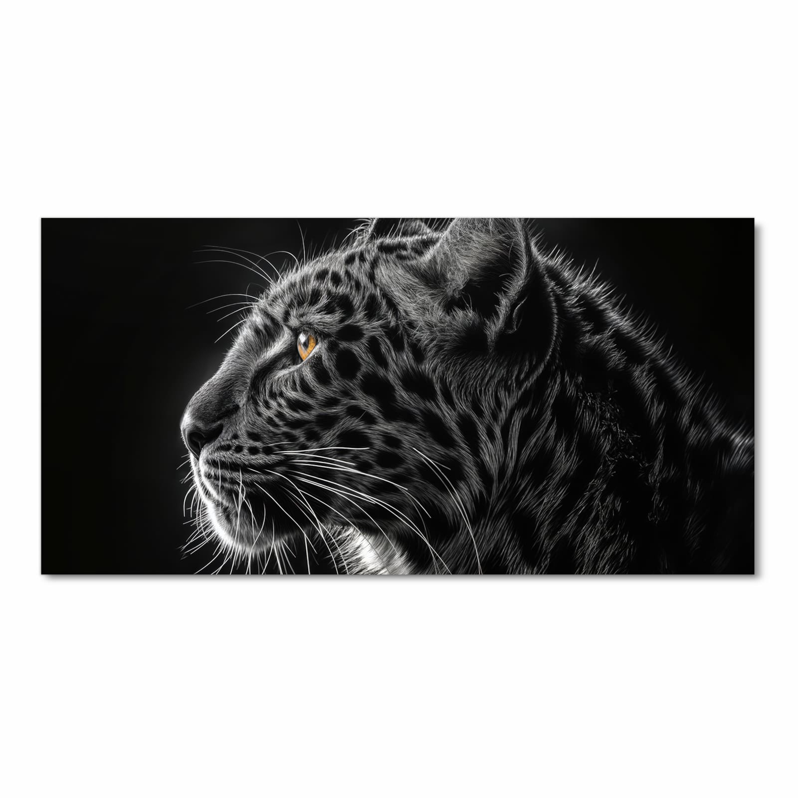 Rutschfester Küchenteppich mit Motiv Leopard Silhouette in Frontansicht schützt den Boden