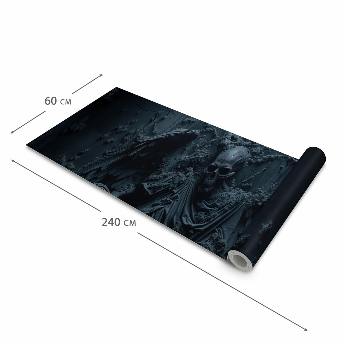 Abriebfester rutschfester Küchenteppich mit Motiv Skeletthüter in der Grösse 60x240 cm