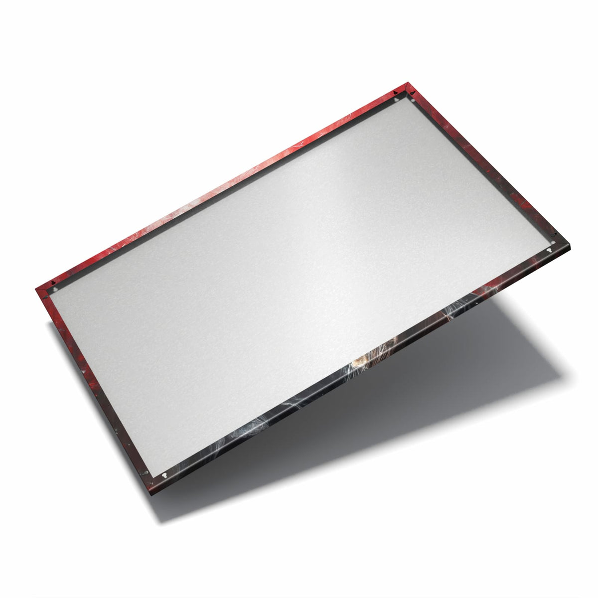 Nur 7 mm – liegt eng an der Wand – Metall Magnettafel - Betendes Skelett