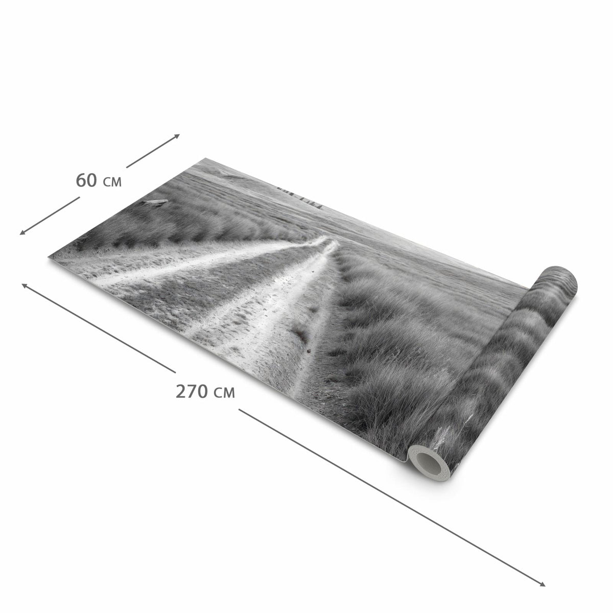 Rutschfester Küchenläufer nach Maß mit Motiv Berglandschaft Weg in der Größe 60x180 cm