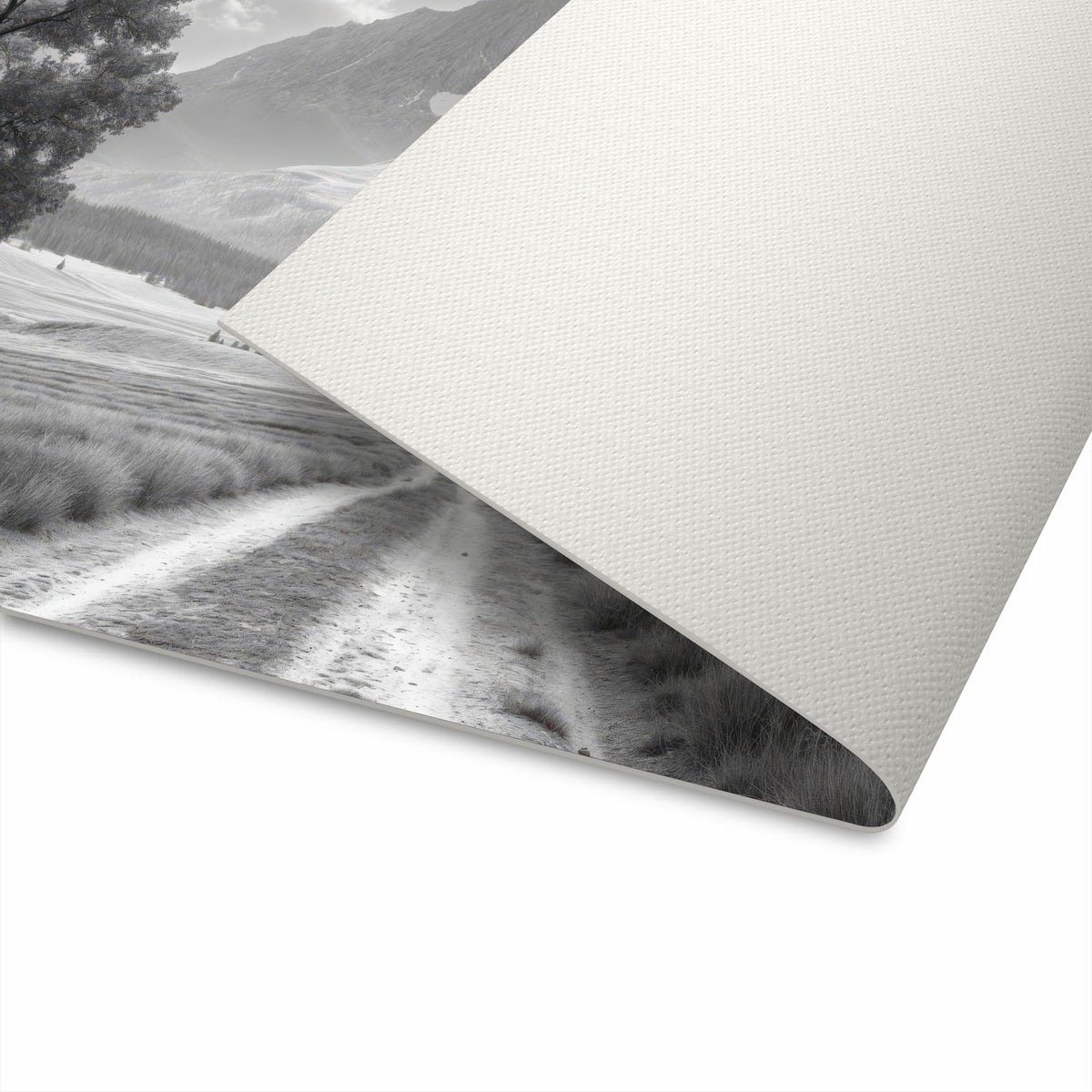 Geruchsneutraler Küchenteppich mit Motiv Berglandschaft Weg in der Unterseite
