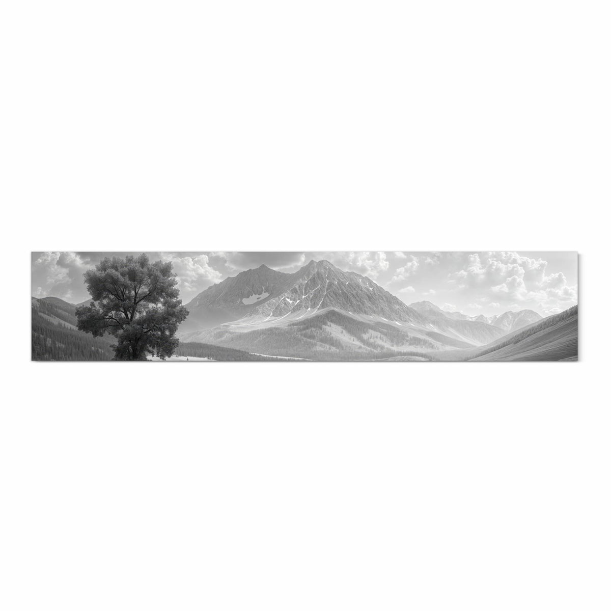 Pflegeleichter Küchenläufer mit Motiv Berglandschaft Weg in Frontansicht