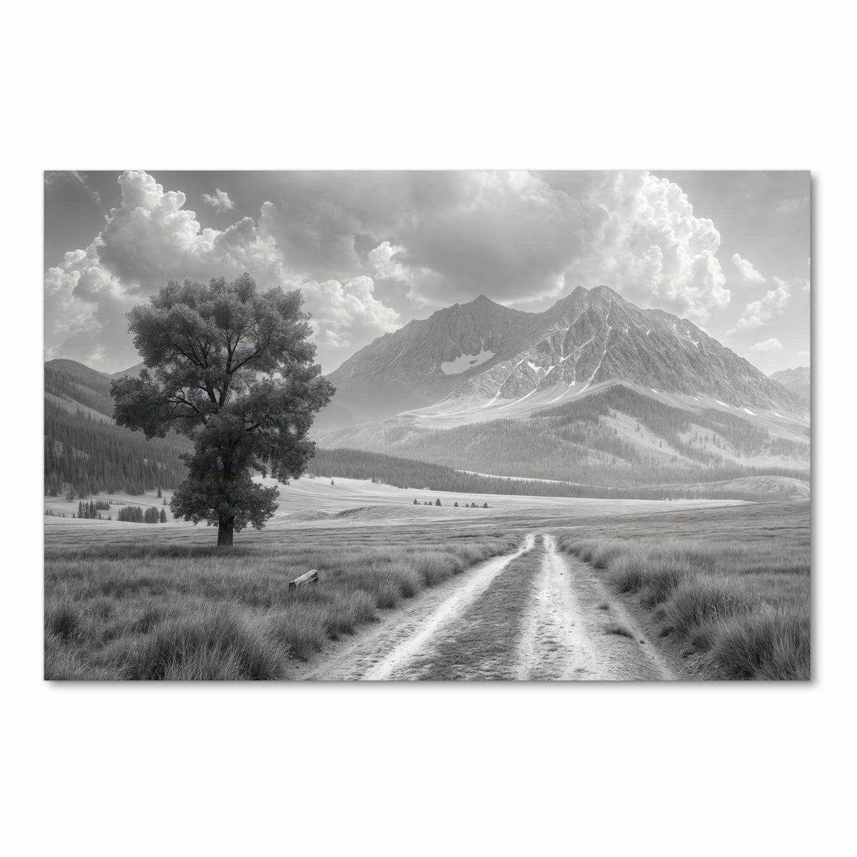 Küchenläufer mit Motiv Berglandschaft Weg in Frontansicht für angenehme Haptik