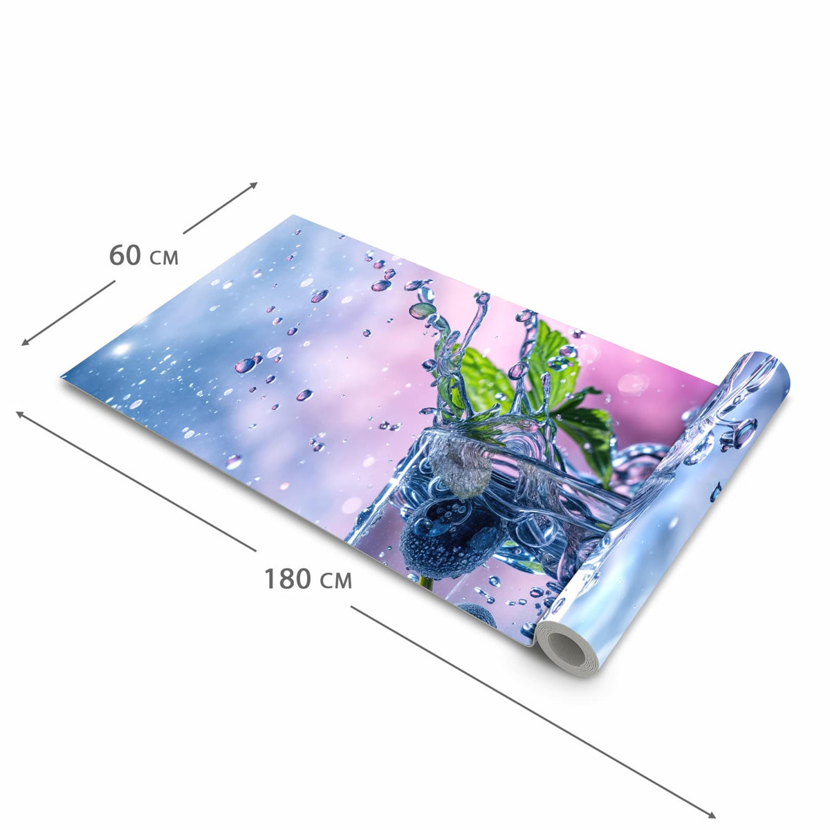 Rutschfester Läufer für Flur mit Motiv Erfrischendes Getränk in der Grösse 60x150 cm