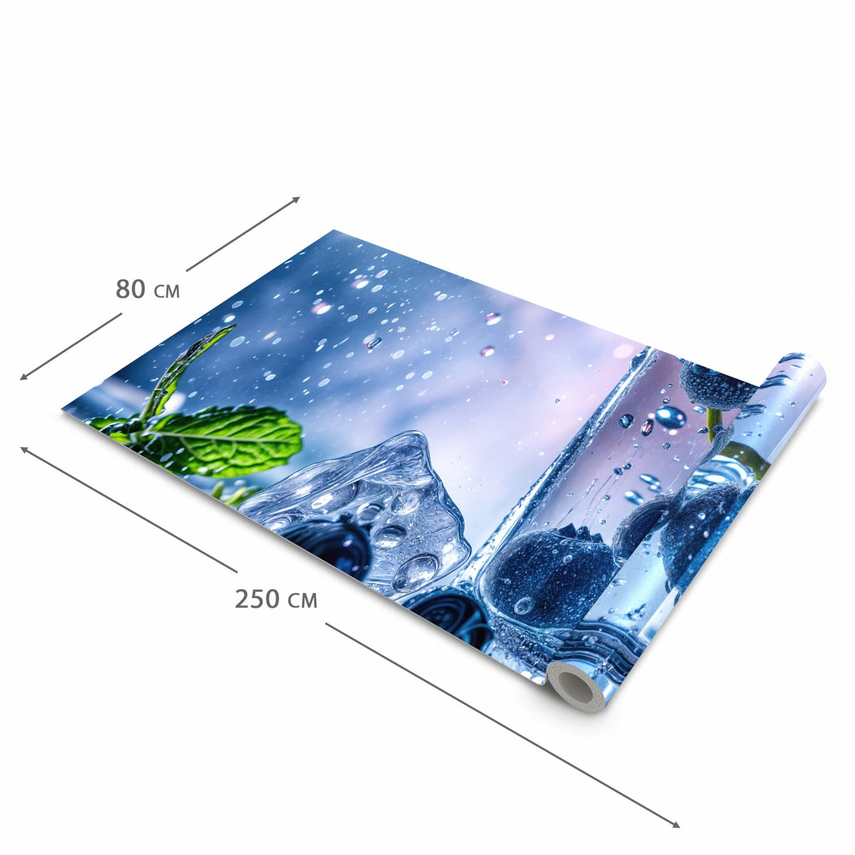Formstabiler rutschfester Küchenteppich mit Motiv Erfrischendes Getränk in der Grösse 60x150 cm
