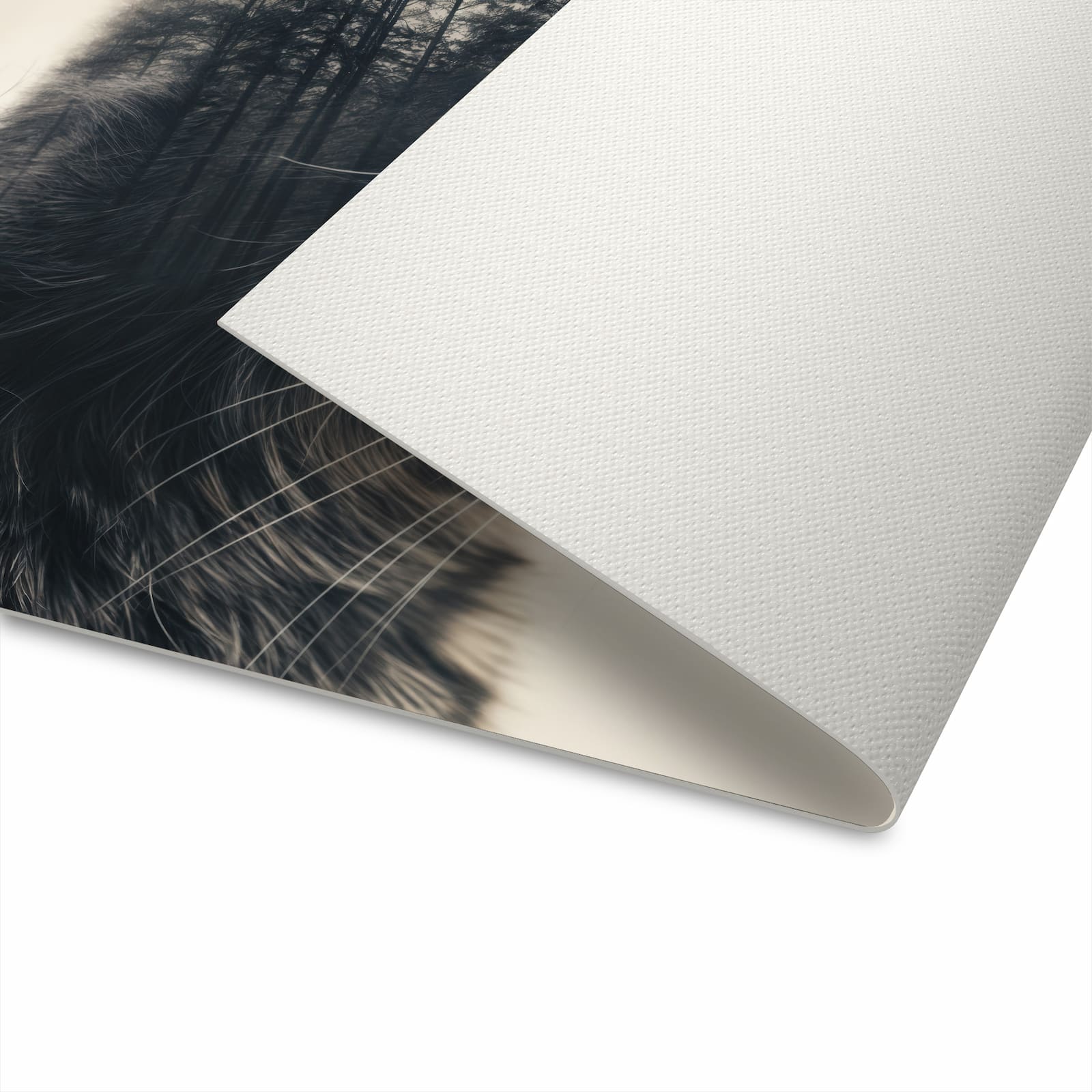 Strapazierfähiger Küchenläufer mit Motiv Waldkatze in der Unterseite