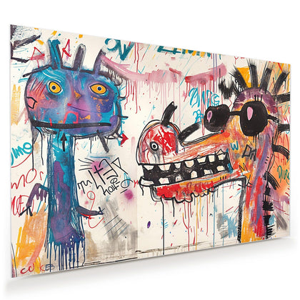 Wandbild mit dem Motiv Graffiti-Monster