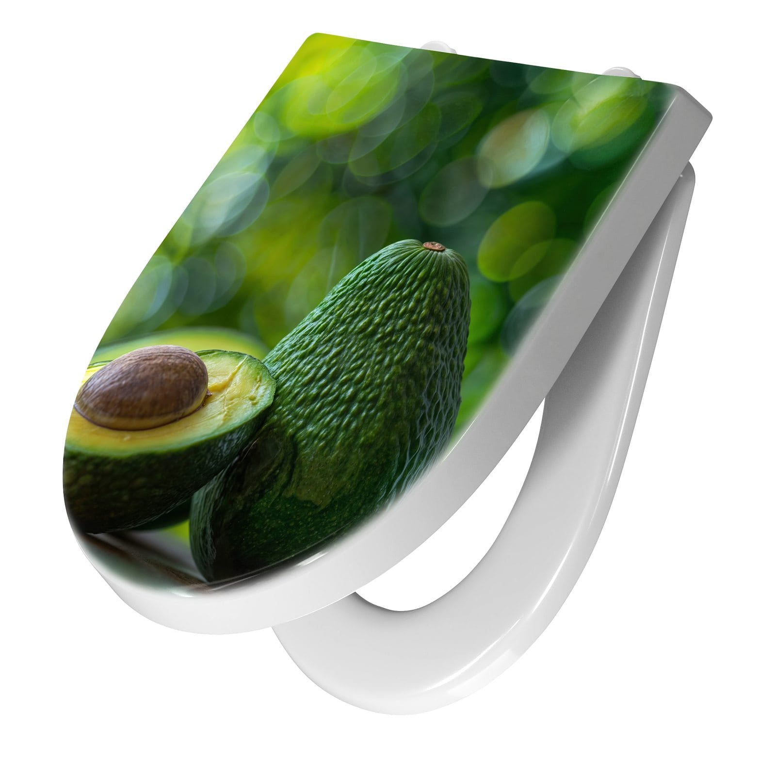WC-Sitz mit Absenkautomatik Avocado Anschnitt