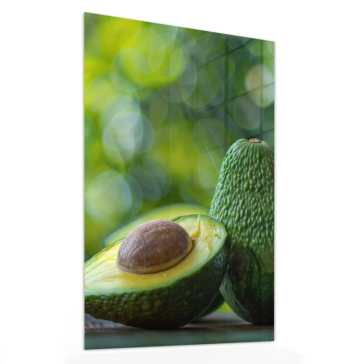11 Größen – von 30 × 60 bis 60 × 150 cm – Wandbild - Halbierte Avocado - Hochformat
