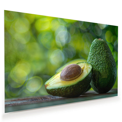 Wandbild mit dem Motiv Halbierte Avocado