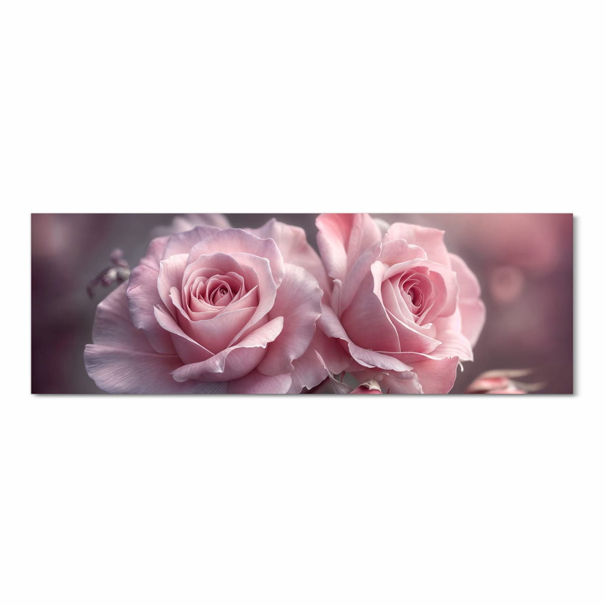Komfortabler Küchenläufer mit Motiv Romantische Rosen in Frontansicht für angenehmes Stehen