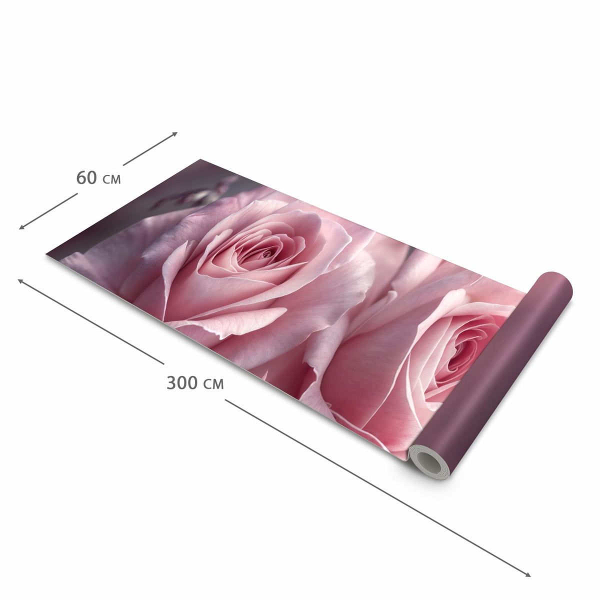 Geräuschdämpfender Küchenläufer mit Motiv Romantische Rosen in der Grösse 90x180 cm