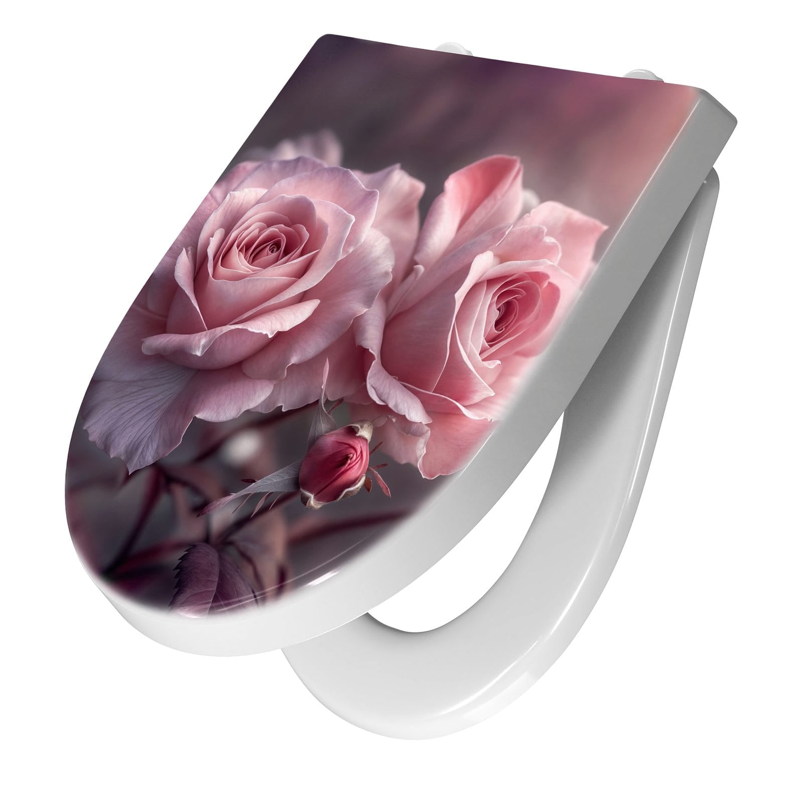 WC-Sitz mit Absenkautomatik Romantische Rosen