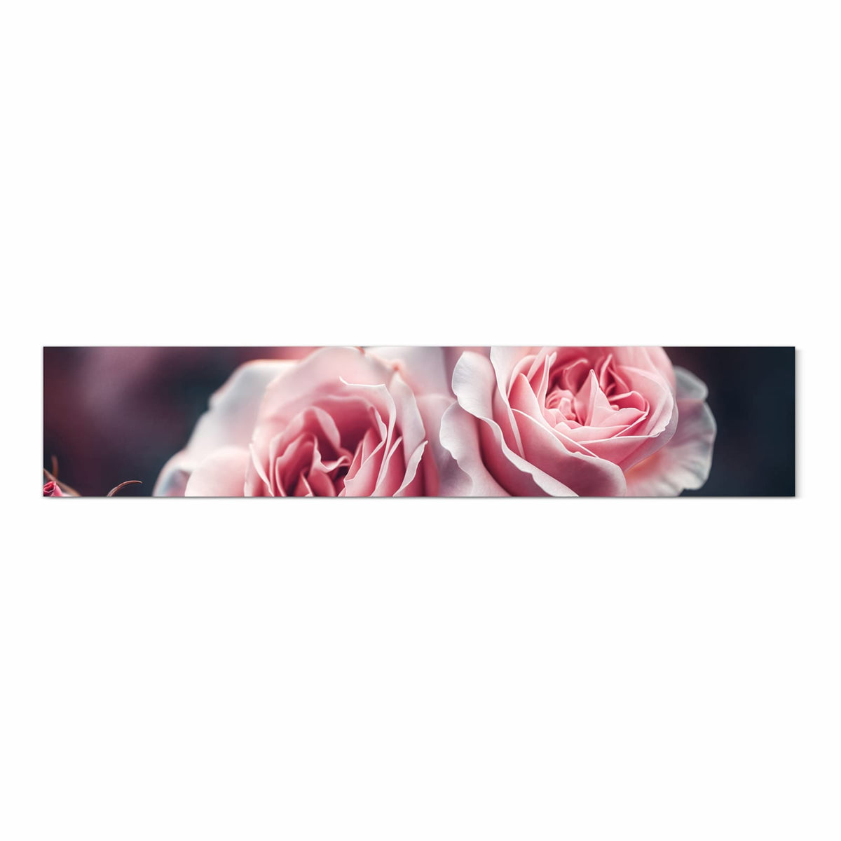 Bodenschonender Küchenteppich mit Motiv Rosenblüten Duo in Frontansicht