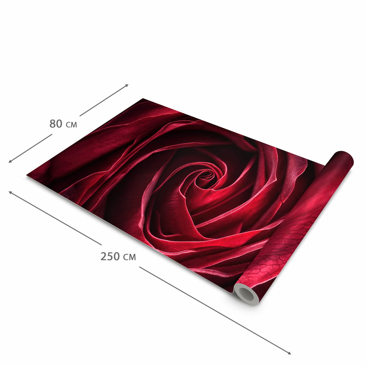 Feuchtigkeitsresistenter Teppich für die Küche mit Motiv Rose Makroaufnahme in der Grösse 80x280 cm