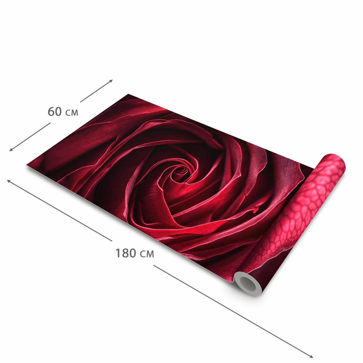 Abwaschbarer Küchenläufer mit Motiv Rose Makroaufnahme in der Größe 80x280 cm für angenehme Haptik