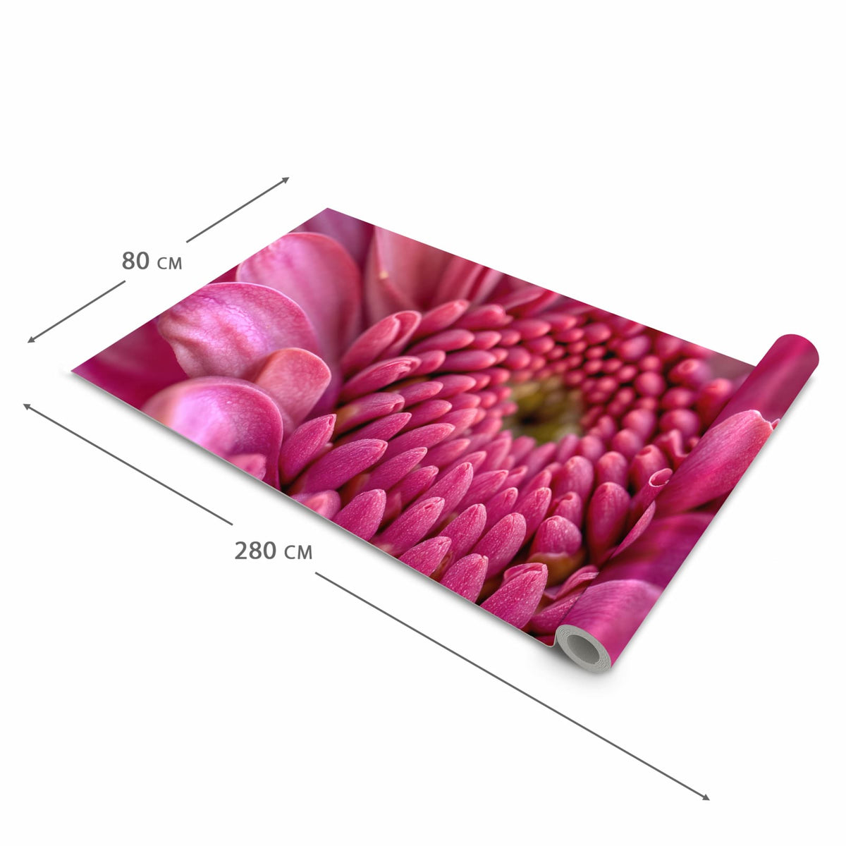 Langlebiger waschbarer Küchenläufer mit Motiv Nahaufnahme Blume in der Grösse 80x280 cm