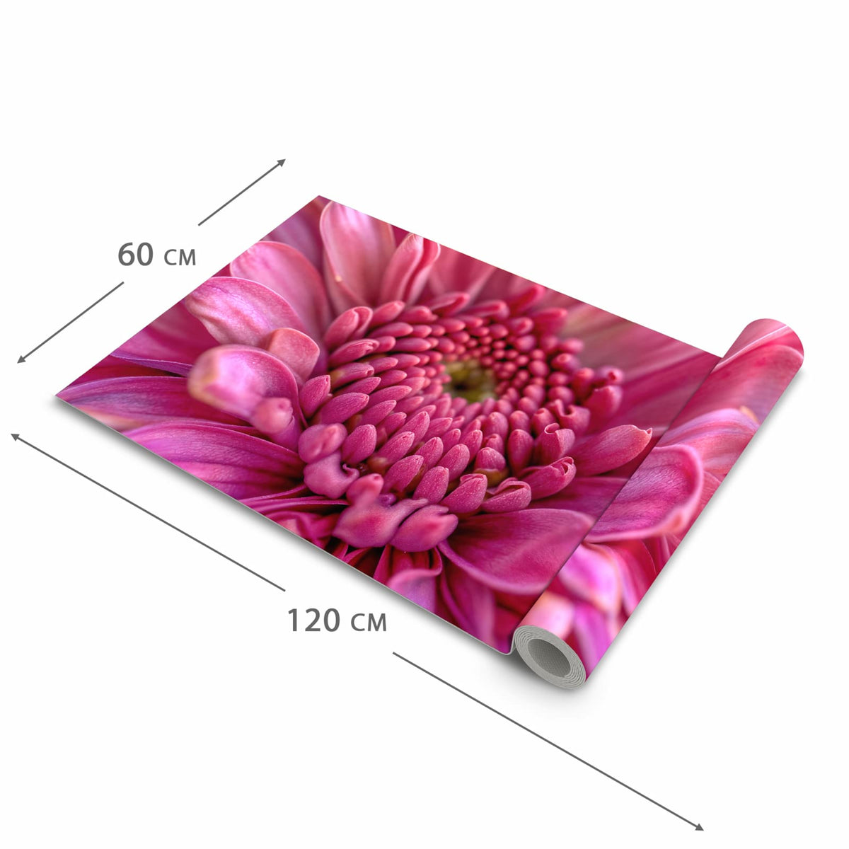 Zeitsparender großer Küchenteppich mit Motiv Nahaufnahme Blume in der Größe 80x280 cm