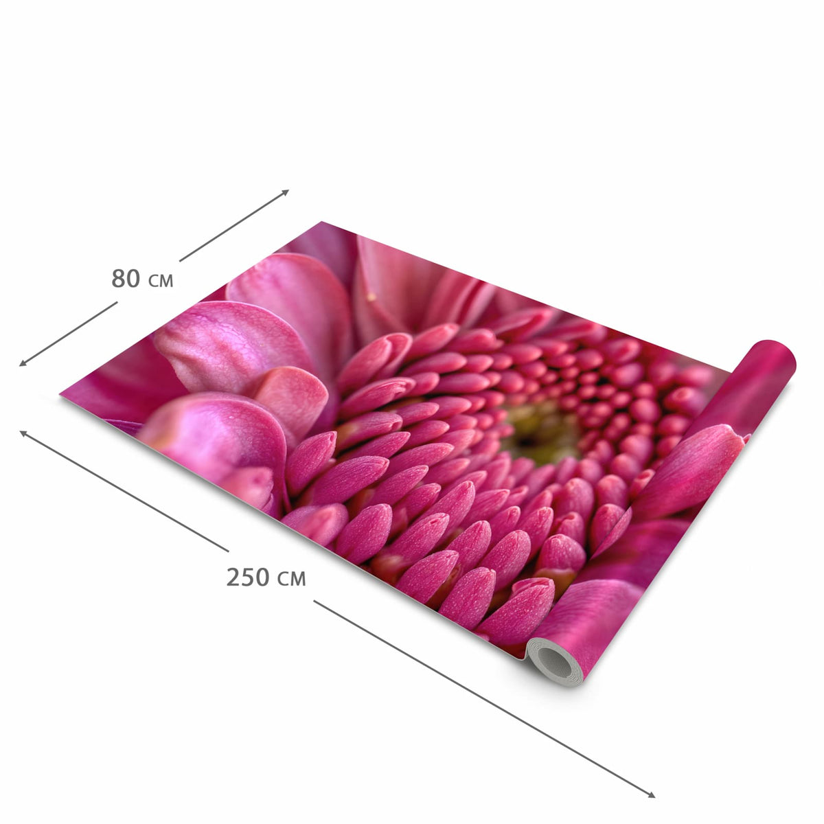 Geruchsneutraler rutschfester Küchenläufer mit Motiv Nahaufnahme Blume in der Grösse 80x280 cm