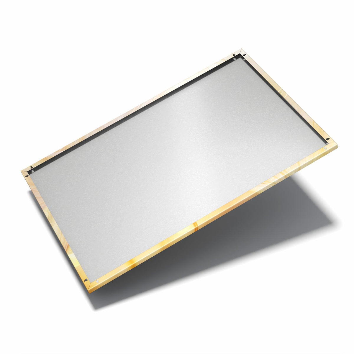 Nur 7 mm – liegt eng an der Wand – Metall Magnettafel - Pusteblume im Goldlicht