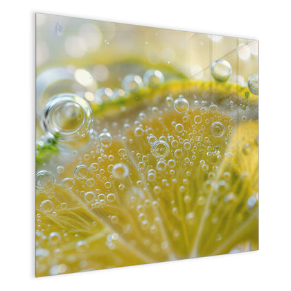Magnettafel mit dem Motiv Zitrone im Sprudel