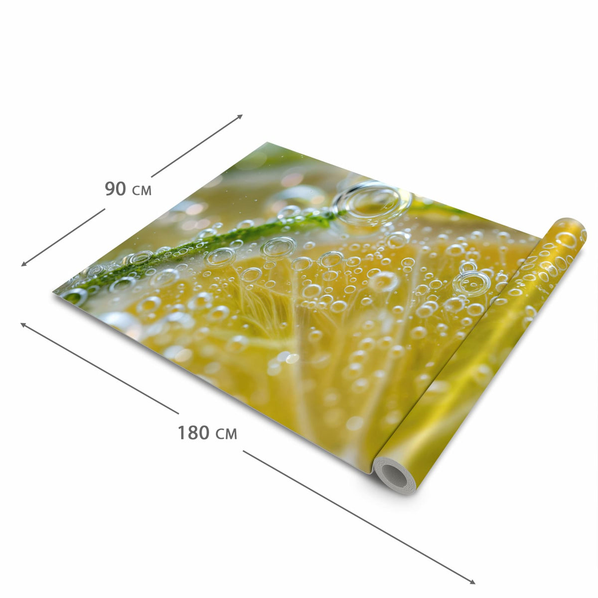 Zeitsparender Küchenläufer mit Motiv Sanfte Zitronenscheibe in der Grösse 80x250 cm