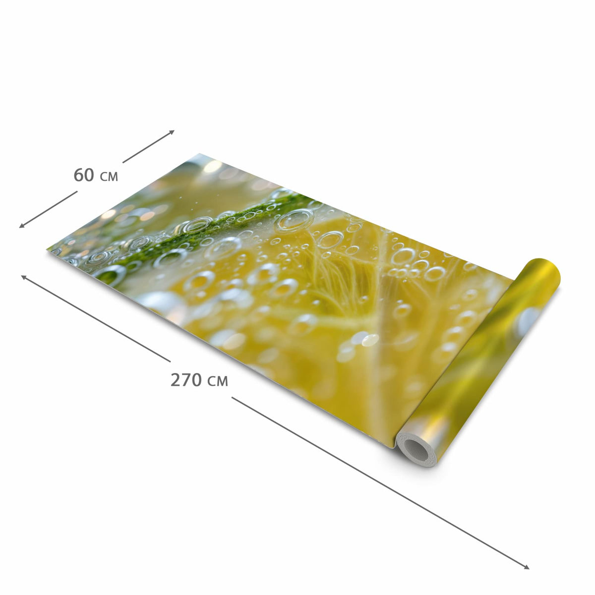 Feuchtigkeitsresistenter Küchenteppich mit Motiv Sanfte Zitronenscheibe in der Grösse 80x200 cm