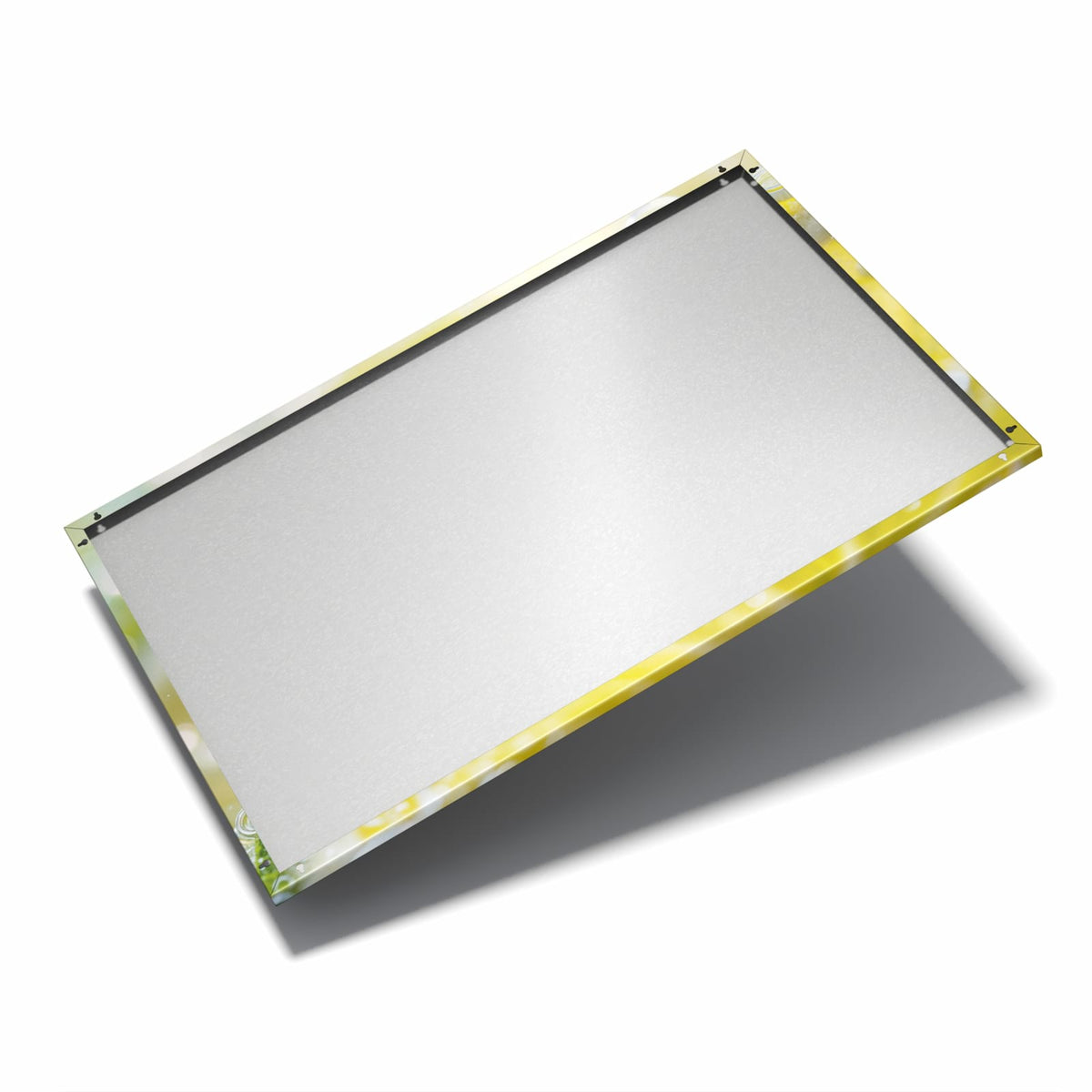Nur 7 mm – liegt eng an der Wand – Metall Magnettafel - Zitrone im Sprudel