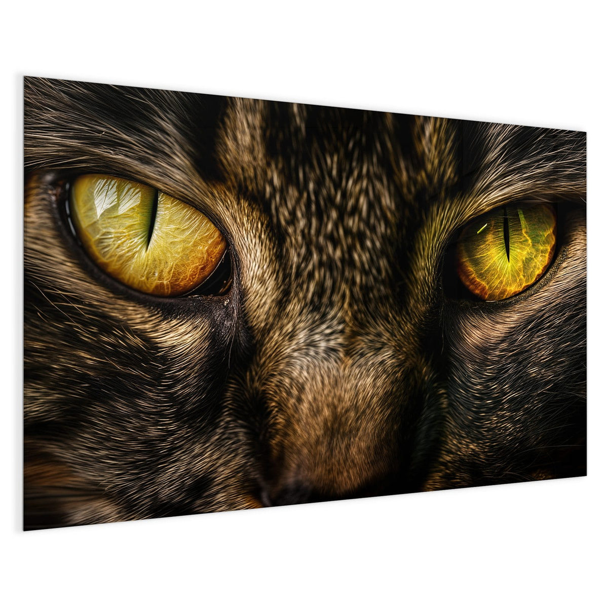 4 mm Glas statt lackiertem Blech – Magnettafel - Gelbgrünes Katzenauge