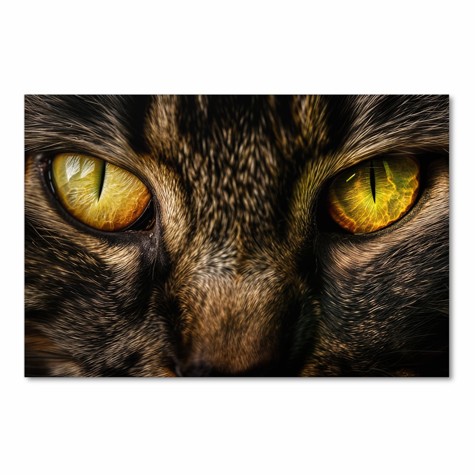 Geräuschdämpfender Bodenläufer mit Motiv Katzenaugencloseup in Frontansicht