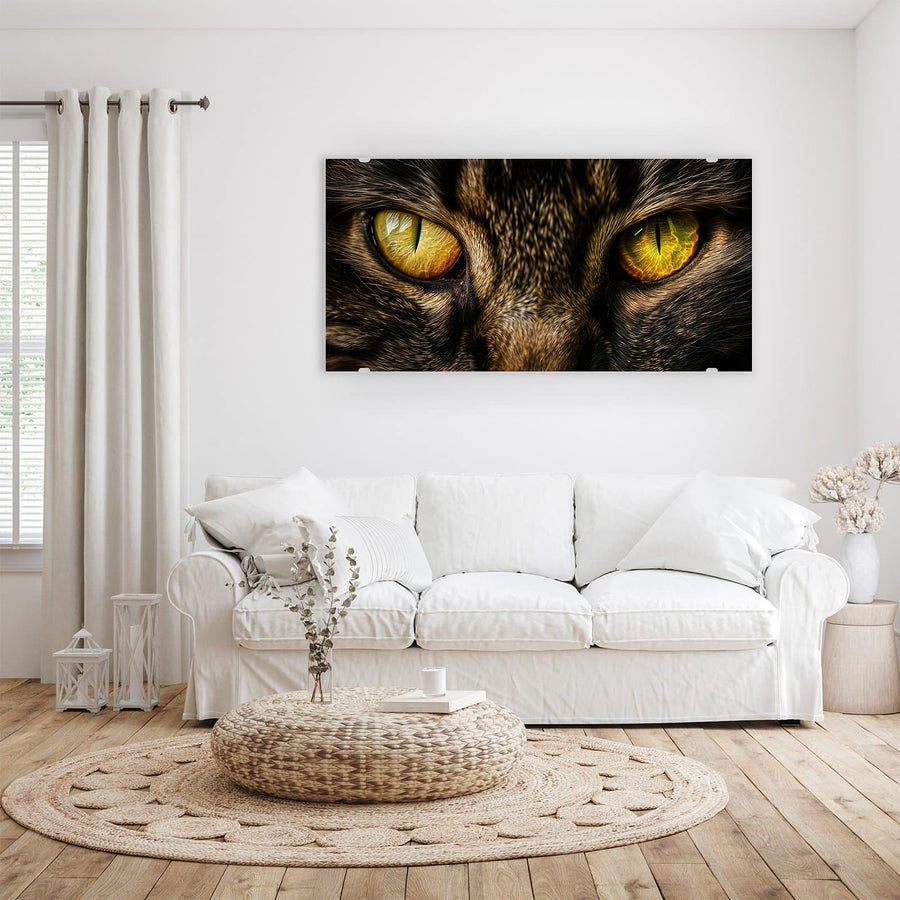 Maße Wandbild - Gelbgrünes Katzenauge - Querformat