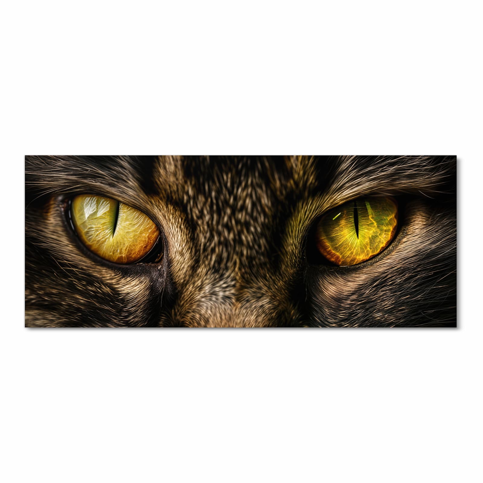 Bodenschonender rutschfester Küchenteppich mit Motiv Katzenaugencloseup in Frontansicht