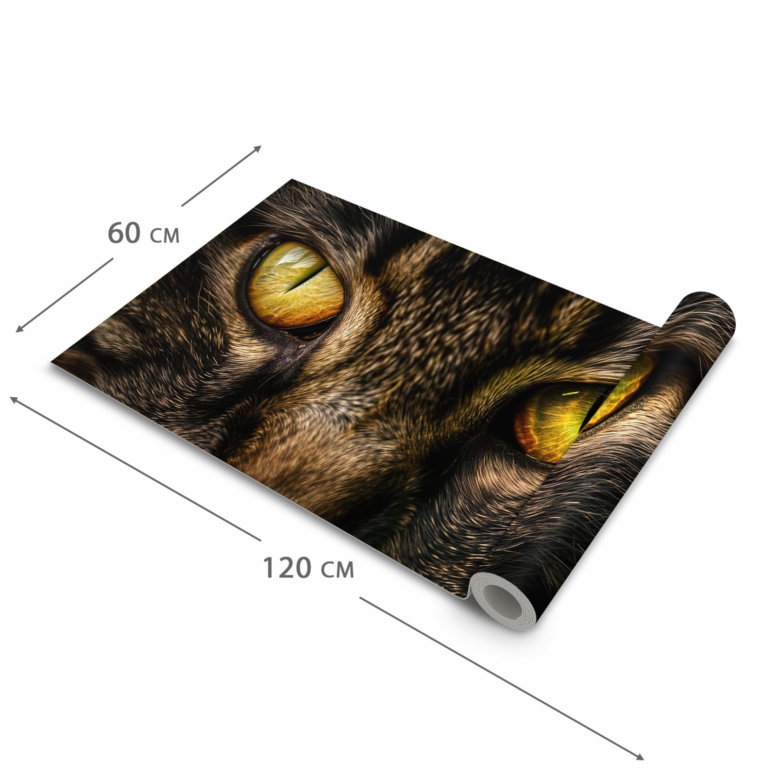 Küchenteppich mit Motiv Katzenaugencloseup in der Grösse 60x240 cm für sicheres Aufbewahren