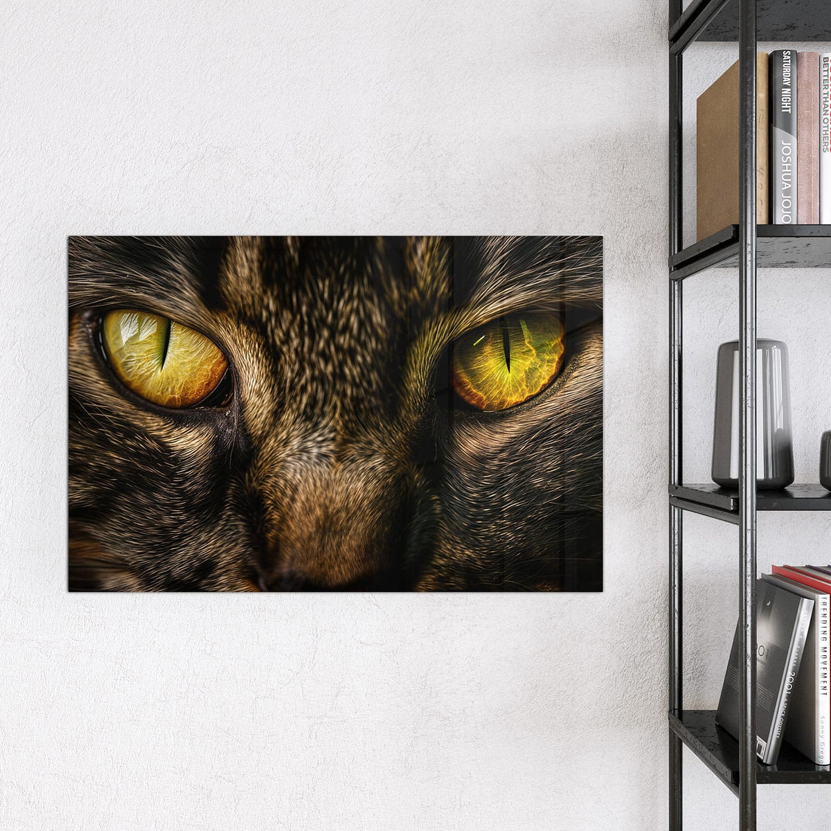 Magnettafel - Gelbgrünes Katzenauge – Ein gelbgrünes Katzenauge ganz nah