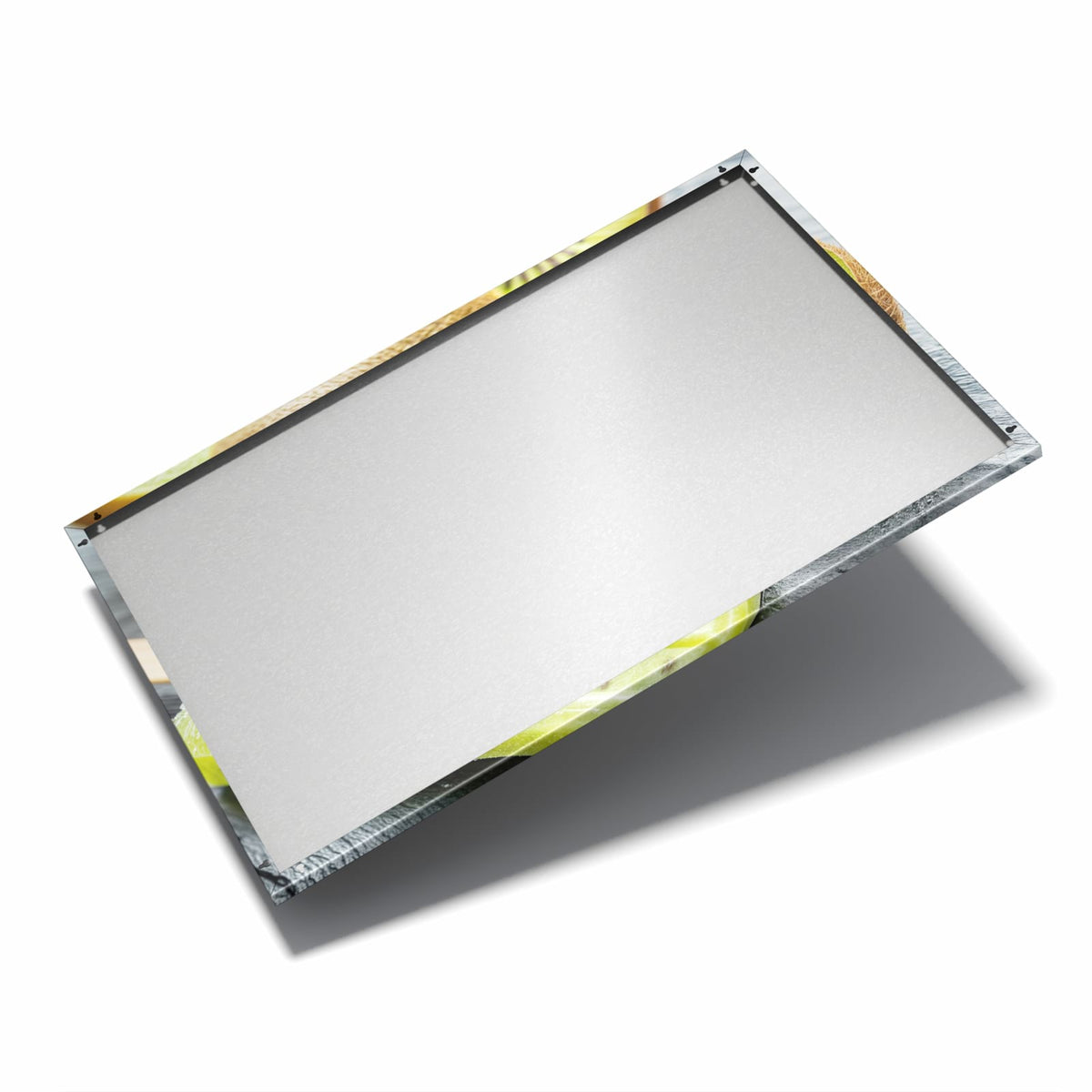 Nur 7 mm – liegt eng an der Wand – Metall Magnettafel - Kiwieis am Stiel