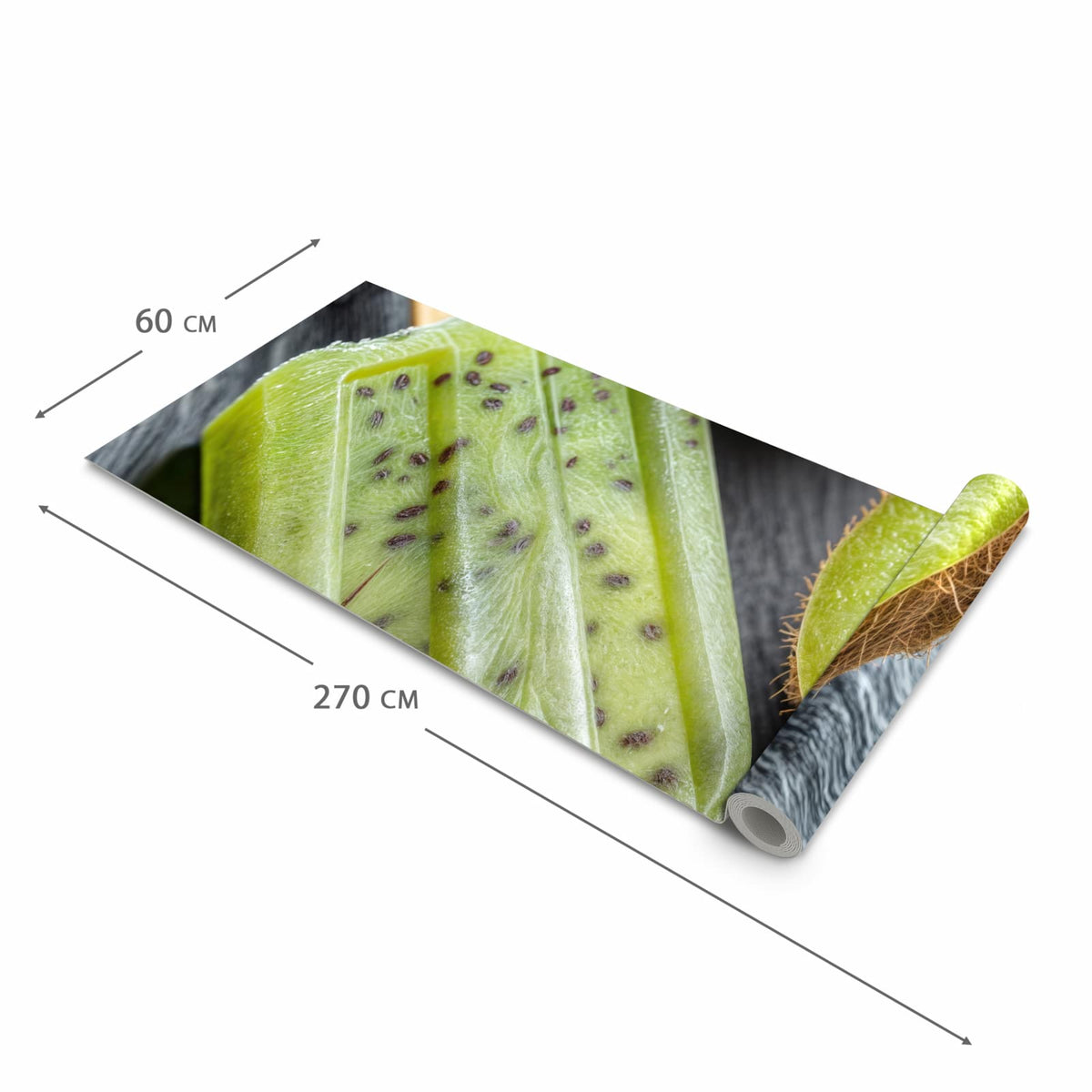 Küchenteppich mit Motiv Kiwi Eis am Stiel in der Grösse 80x200 cm für Ordnung & Übersicht