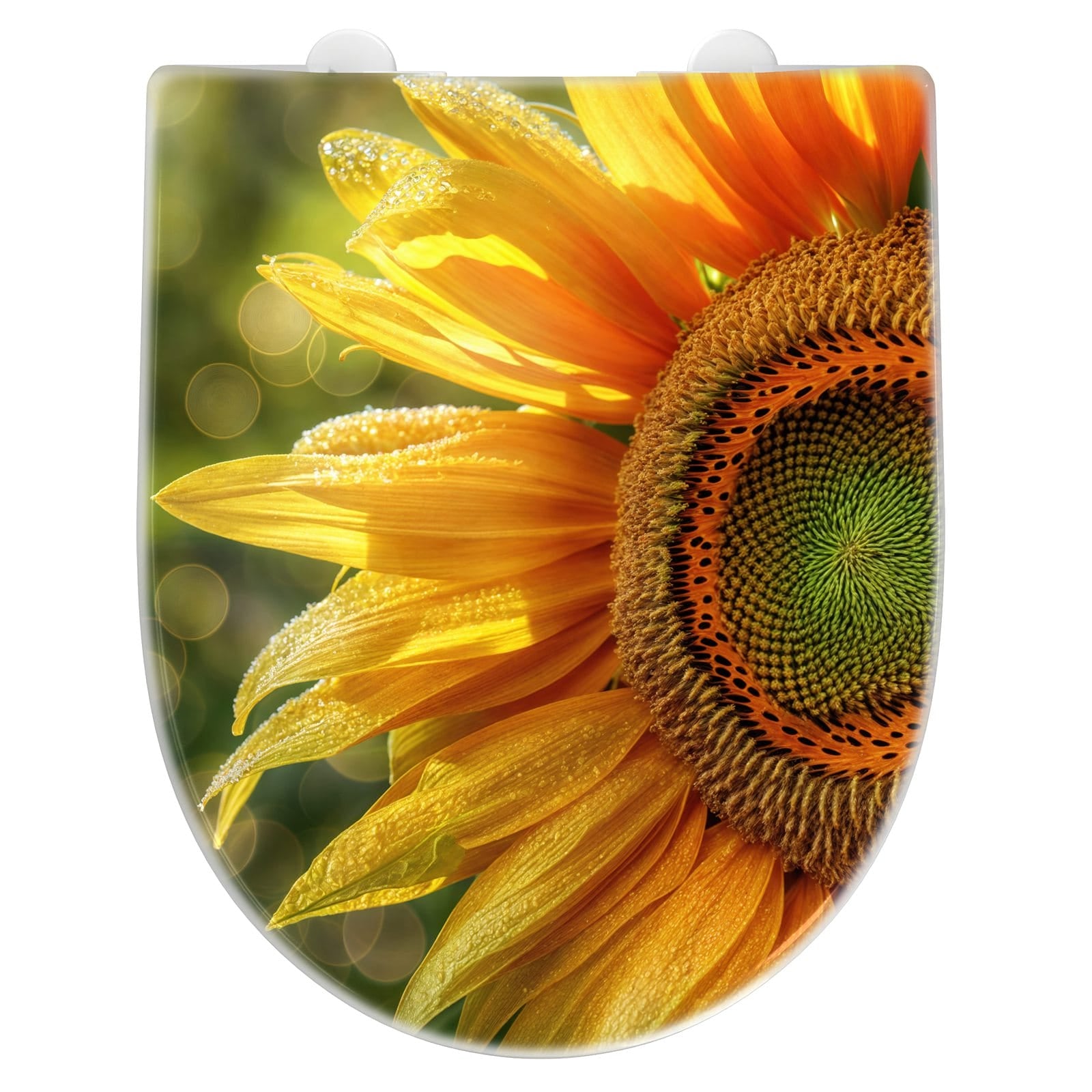 WC-Sitz mit Absenkautomatik Sonnenblume Makro