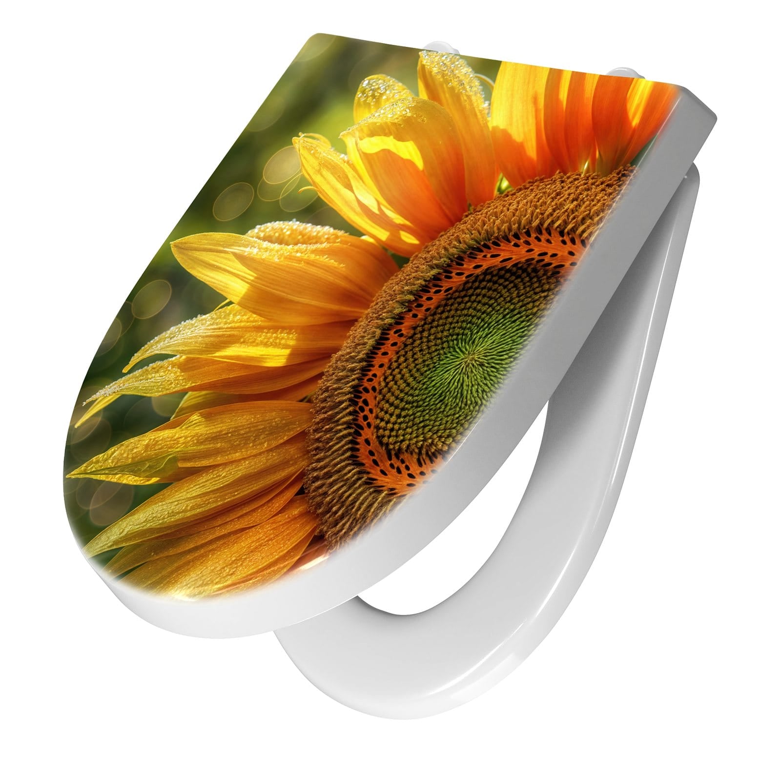 WC-Sitz mit Absenkautomatik Sonnenblume Makro