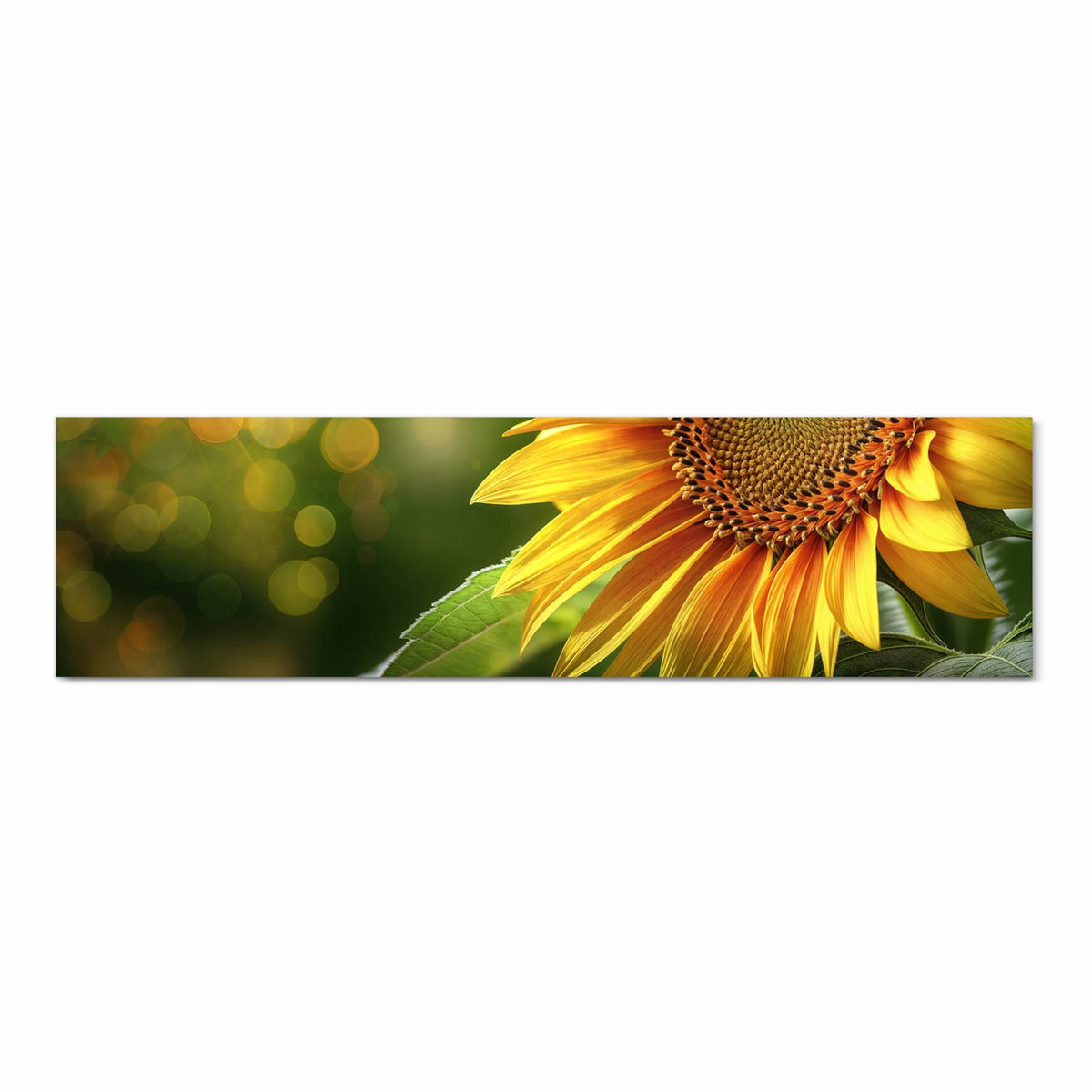 Abriebfester Küchenteppich mit Motiv Sonnenblume Blüte in Frontansicht