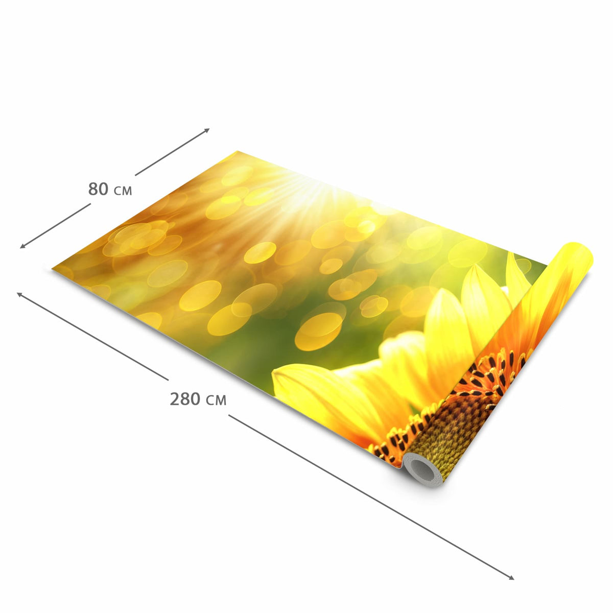 Abriebfester Läufer Küche mit Motiv Sonnenblume Blüte in der Grösse 60x90 cm