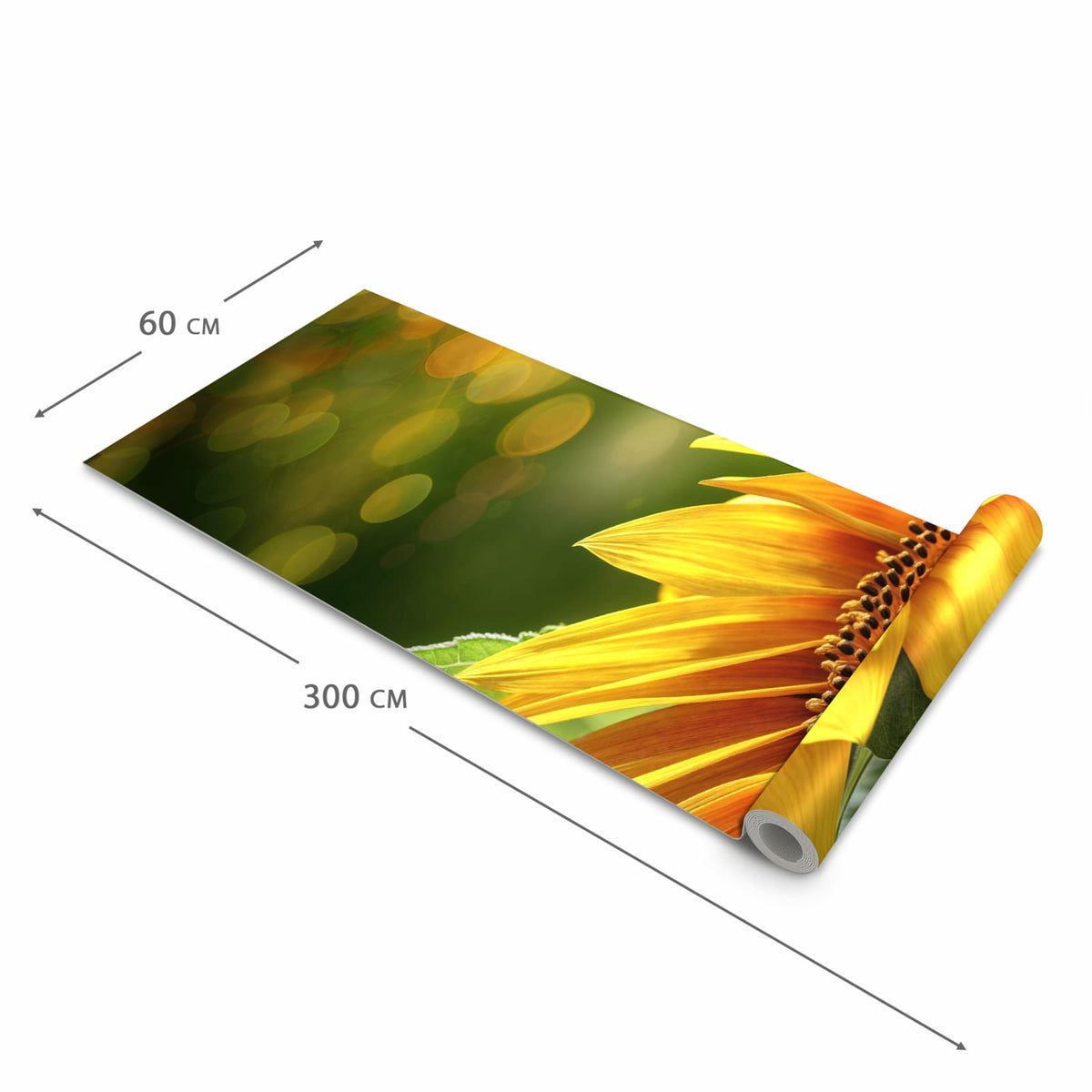 Formstabiler Küchenteppich mit Motiv Sonnenblume Blüte in der Grösse 60x90 cm