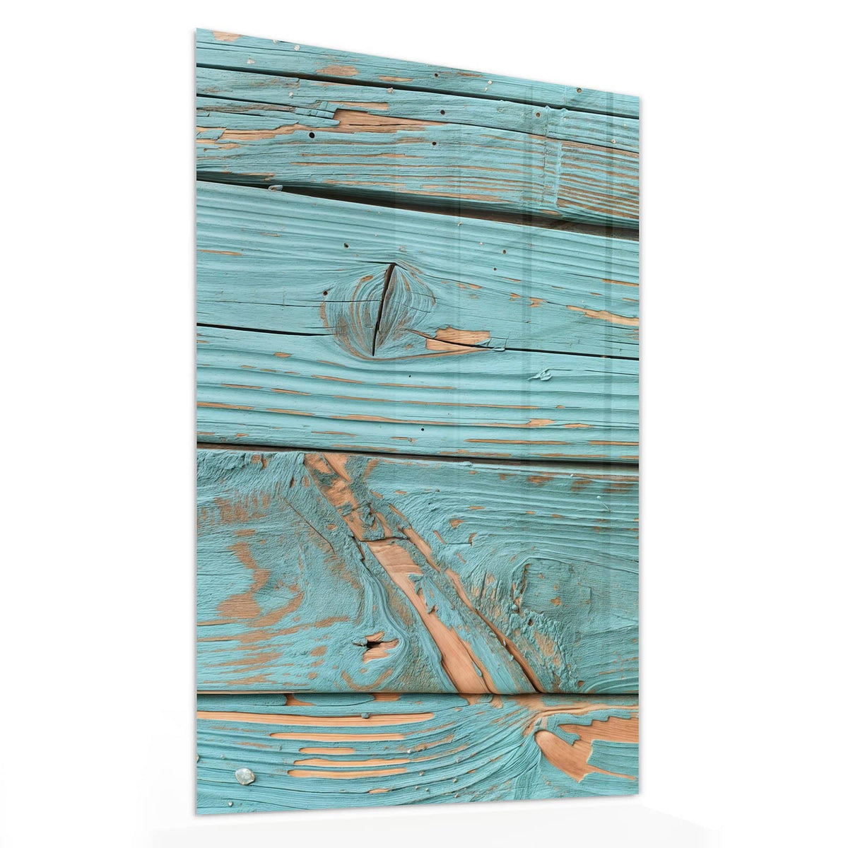 11 Größen – von 30 × 60 bis 60 × 150 cm – Wandbild - Türkislack auf Holz - Hochformat